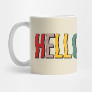 Colorful vintage typography | Hello Mug